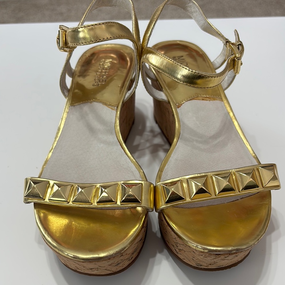 Michael Kors Gold Studded Sandals